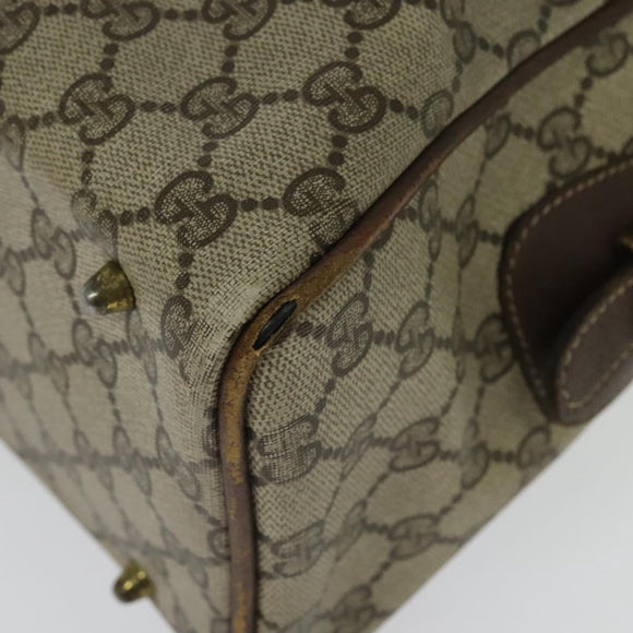 GUCCI GG Supreme Shoulder Bag PVC Beige Auth 133313