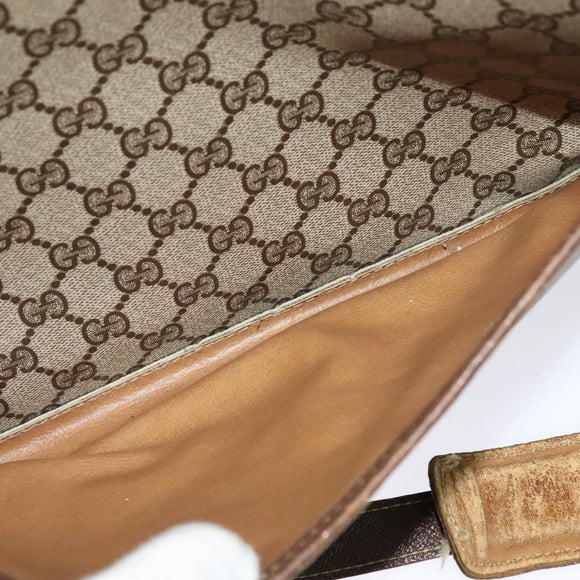 GUCCI GG Supreme Shoulder Bag PVC Beige Auth 133313