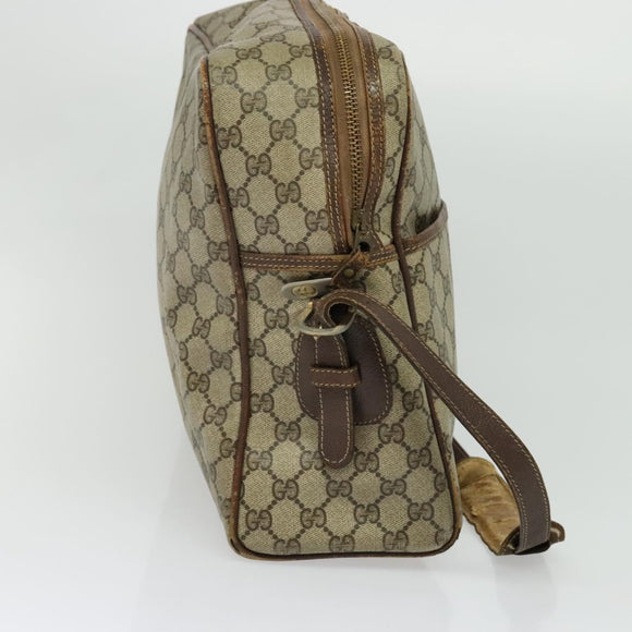 GUCCI GG Supreme Shoulder Bag PVC Beige Auth 133313