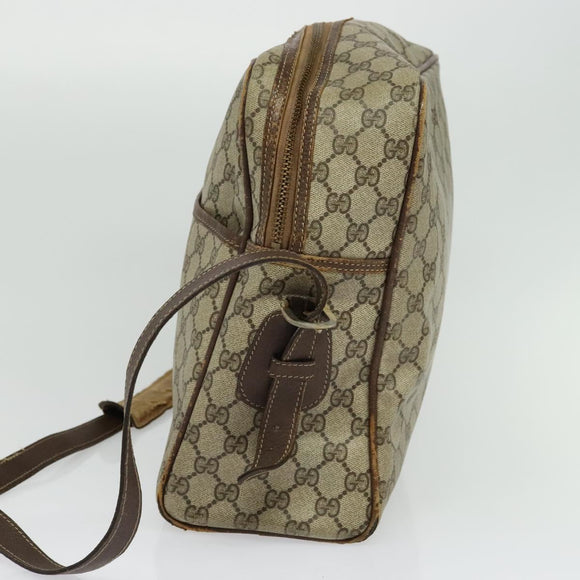 GUCCI GG Supreme Shoulder Bag PVC Beige Auth 133313