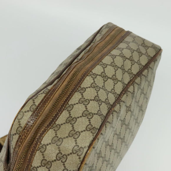 GUCCI GG Supreme Shoulder Bag PVC Beige Auth 133313