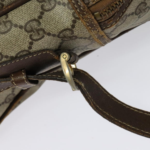 GUCCI GG Supreme Shoulder Bag PVC Beige Auth 133313