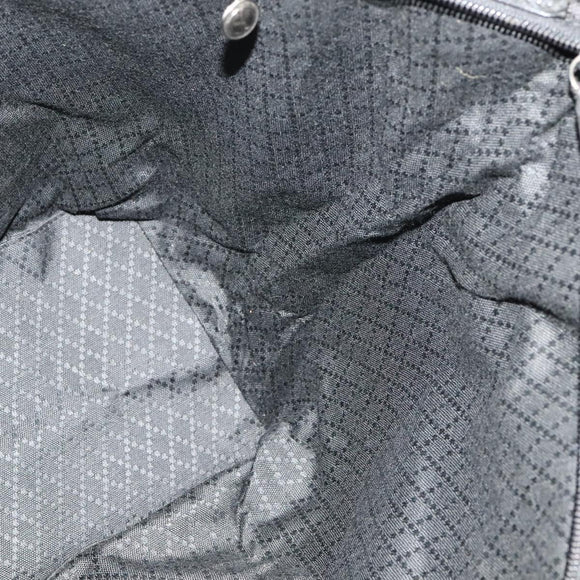 GUCCI Tote Bag Canvas Black Silver 002 2123 0456 Auth 133320