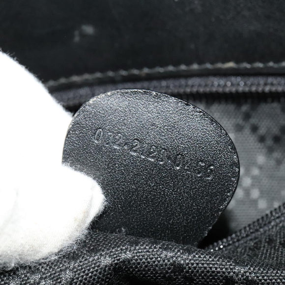 GUCCI Tote Bag Canvas Black Silver 002 2123 0456 Auth 133320