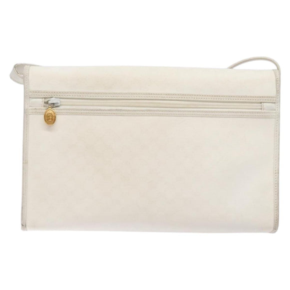 GUCCI Micro GG Supreme Shoulder Bag PVC White Gold 004 58 0264 Auth 133321