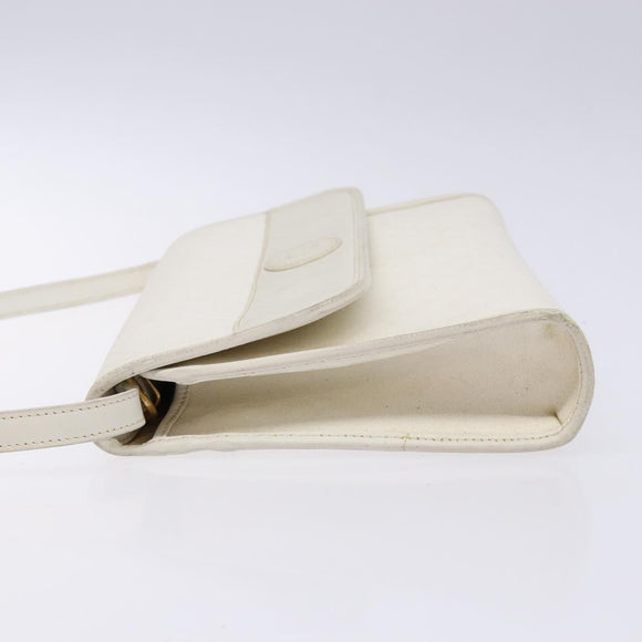 GUCCI Micro GG Supreme Shoulder Bag PVC White Gold 004 58 0264 Auth 133321