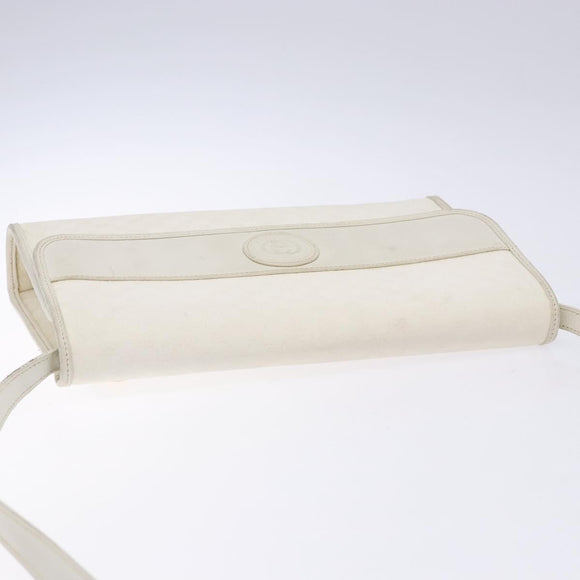 GUCCI Micro GG Supreme Shoulder Bag PVC White Gold 004 58 0264 Auth 133321