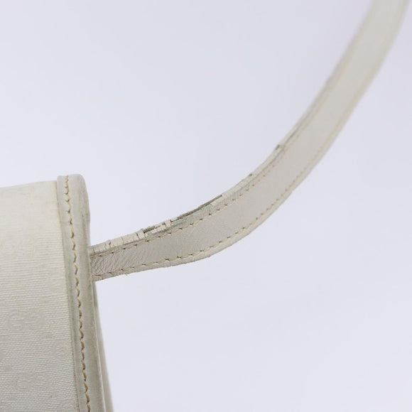 GUCCI Micro GG Supreme Shoulder Bag PVC White Gold 004 58 0264 Auth 133321