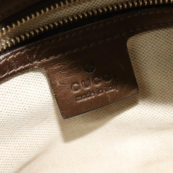 GUCCI Heart Bit GG Canvas Hand Bag 2way Brown Gold 269955 Auth 133323