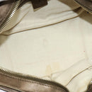 GUCCI Heart Bit GG Canvas Hand Bag 2way Brown Gold 269955 Auth 133323-11