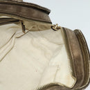 GUCCI Heart Bit GG Canvas Hand Bag 2way Brown Gold 269955 Auth 133323-20