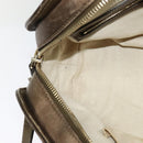 GUCCI Heart Bit GG Canvas Hand Bag 2way Brown Gold 269955 Auth 133323-21