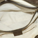 GUCCI Heart Bit GG Canvas Hand Bag 2way Brown Gold 269955 Auth 133323-22