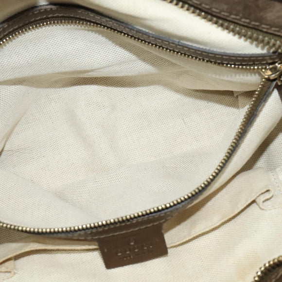 GUCCI Heart Bit GG Canvas Hand Bag 2way Brown Gold 269955 Auth 133323