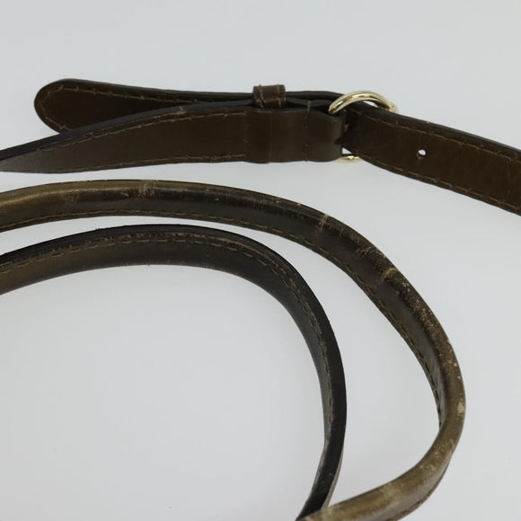 GUCCI Heart Bit GG Canvas Hand Bag 2way Brown Gold 269955 Auth 133323