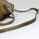 GUCCI Heart Bit GG Canvas Hand Bag 2way Brown Gold 269955 Auth 133323-9