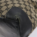 GUCCI GG Canvas Tote Bag Beige Black 002 1121 Auth 133325-8