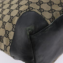 GUCCI GG Canvas Tote Bag Beige Black 002 1121 Auth 133325-15