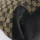 GUCCI GG Canvas Tote Bag Beige Black 002 1121 Auth 133325-17