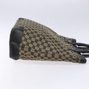GUCCI GG Canvas Tote Bag Beige Black 002 1121 Auth 133325-3