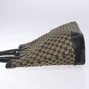 GUCCI GG Canvas Tote Bag Beige Black 002 1121 Auth 133325-4
