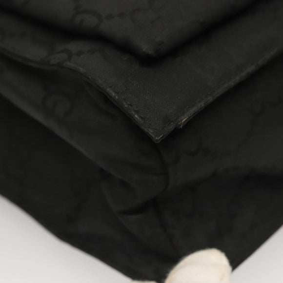 GUCCI GG Canvas Tote Bag Silver Black Auth 133326