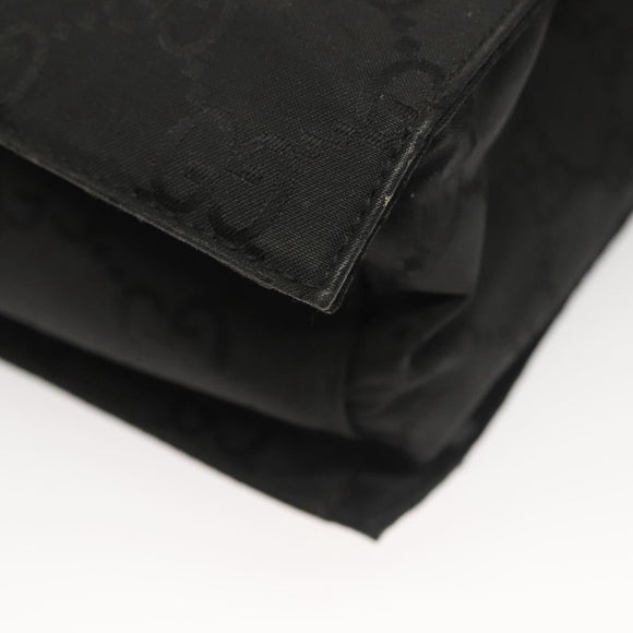 GUCCI GG Canvas Tote Bag Silver Black Auth 133326