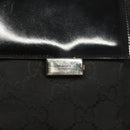 GUCCI GG Canvas Tote Bag Silver Black Auth 133326-10