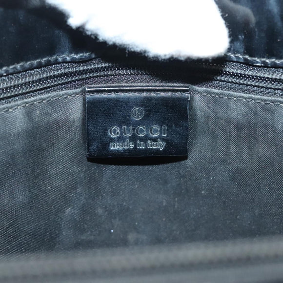 GUCCI GG Canvas Tote Bag Silver Black Auth 133326