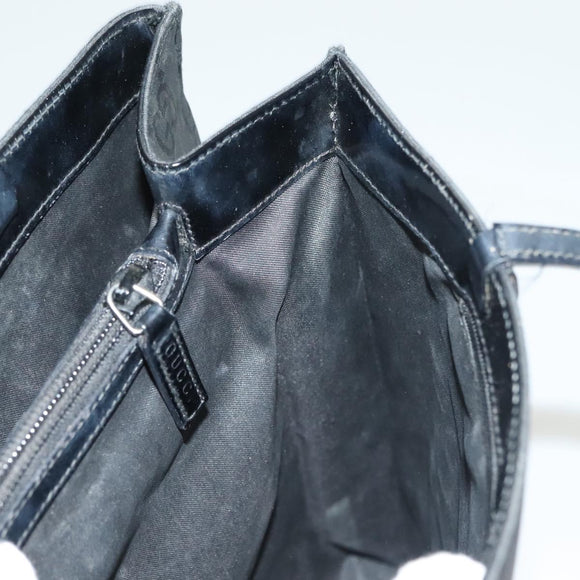 GUCCI GG Canvas Tote Bag Silver Black Auth 133326