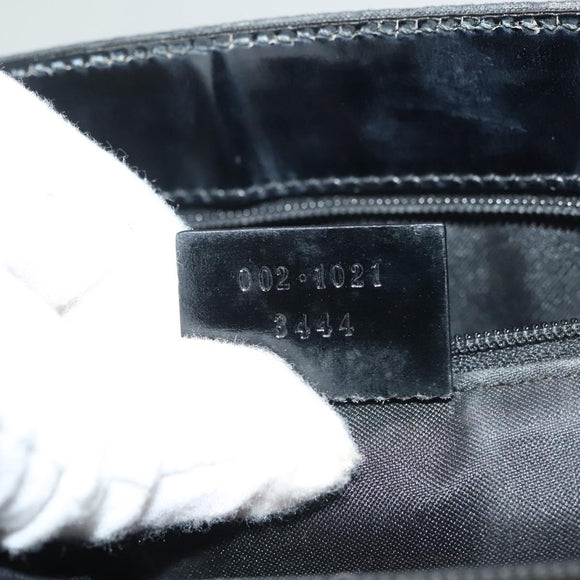 GUCCI GG Canvas Tote Bag Silver Black Auth 133326