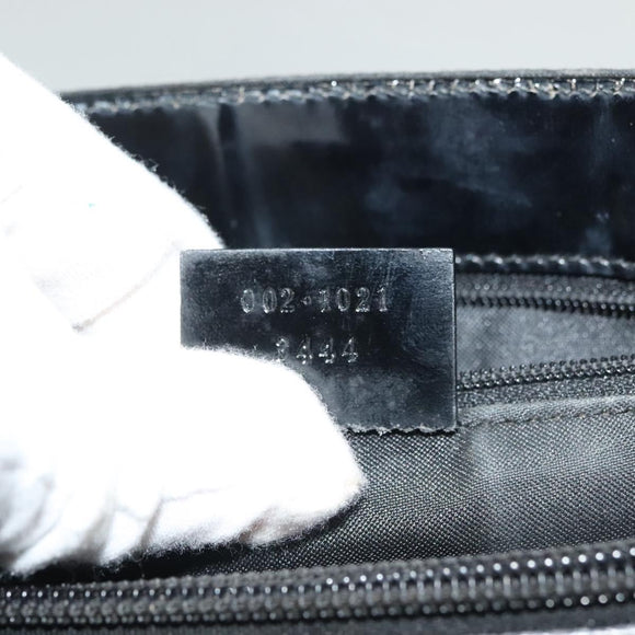 GUCCI GG Canvas Tote Bag Silver Black Auth 133326