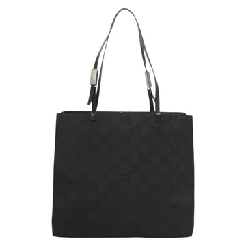 GUCCI GG Canvas Tote Bag Silver Black Auth 133326 - 0