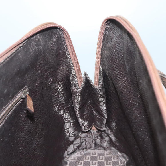 GUCCI Tote Bag Leather Brown Auth 133332