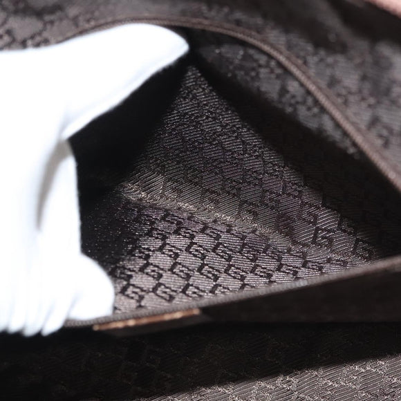 GUCCI Tote Bag Leather Brown Auth 133332