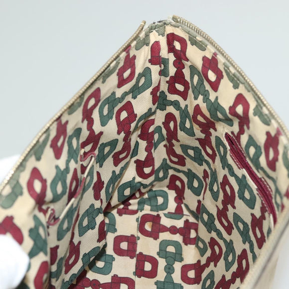 GUCCI GG Canvas Guccissima Abbey Tote Bag Leather White Gold 141470 Auth 133333