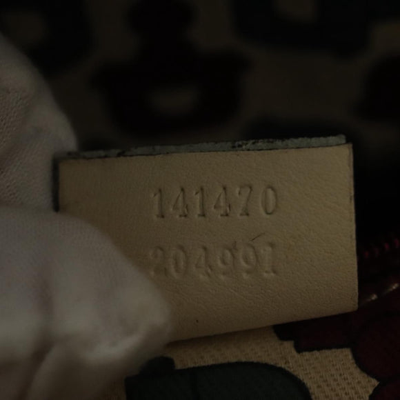 GUCCI GG Canvas Guccissima Abbey Tote Bag Leather White Gold 141470 Auth 133333