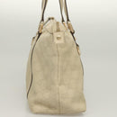 GUCCI GG Canvas Guccissima Abbey Tote Bag Leather White Gold 141470 Auth 133333-3