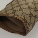GUCCI GG Supreme Web Sherry Line Clutch Bag PVC Beige Gold 89 01 030 Auth 133336-7