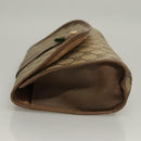 GUCCI GG Supreme Web Sherry Line Clutch Bag PVC Beige Gold 89 01 030 Auth 133336-4