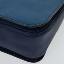 Miu Miu Hand Bag Leather 2way Blue Gold Auth 133346-16