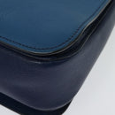 Miu Miu Hand Bag Leather 2way Blue Gold Auth 133346-18