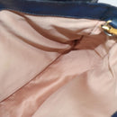 Miu Miu Hand Bag Leather 2way Blue Gold Auth 133346-21