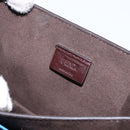 FENDI Curligraphy Shoulder Bag Patent leather Blue Auth 133349-18