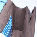 FENDI Curligraphy Shoulder Bag Patent leather Blue Auth 133349-20