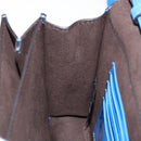 FENDI Curligraphy Shoulder Bag Patent leather Blue Auth 133349-21