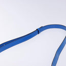 FENDI Curligraphy Shoulder Bag Patent leather Blue Auth 133349-8