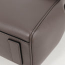 VERSACE Hand Bag Leather 2way Gray Gold Auth 133351-15