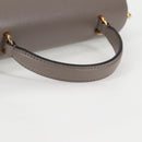 VERSACE Hand Bag Leather 2way Gray Gold Auth 133351-7