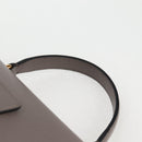 VERSACE Hand Bag Leather 2way Gray Gold Auth 133351-14